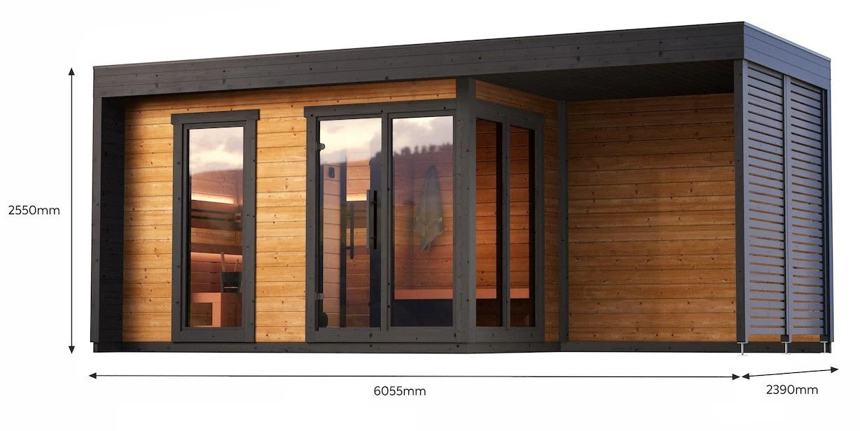 Leil® Patio L Plus 5 Person Outdoor Sauna - Image 9