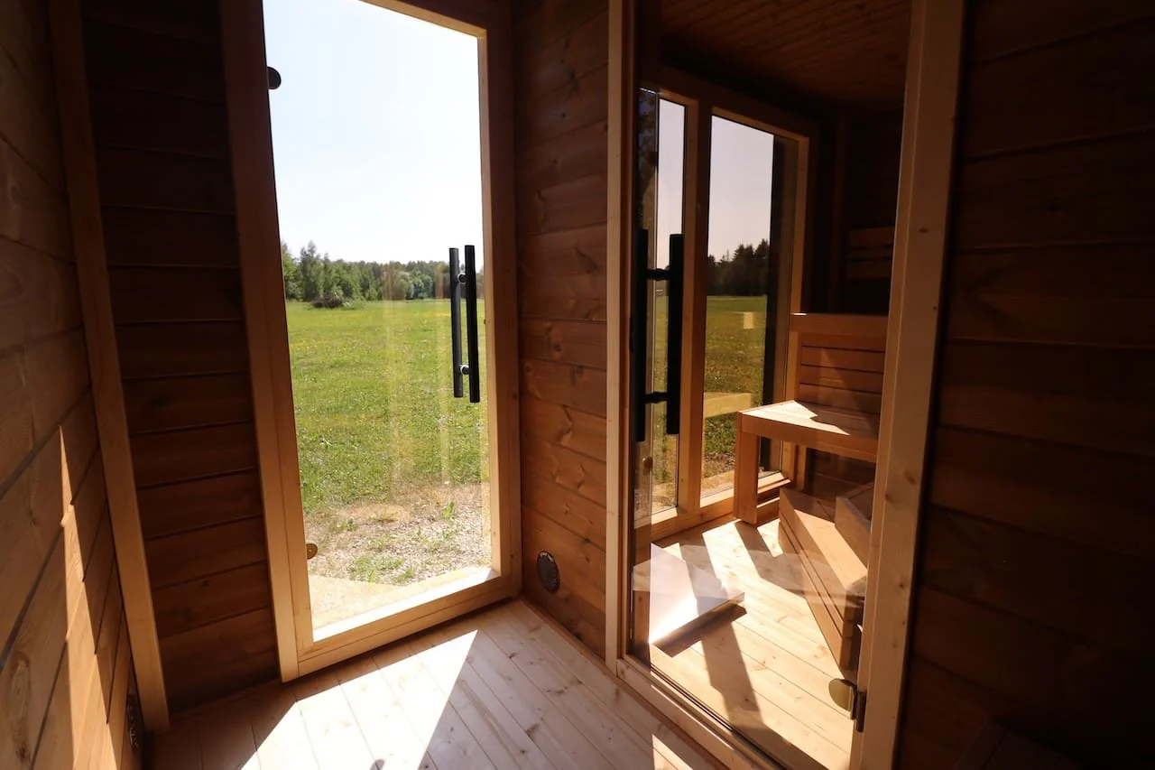 Leil® Patio M 5 Person Outdoor Sauna with Changing Room - Image 20