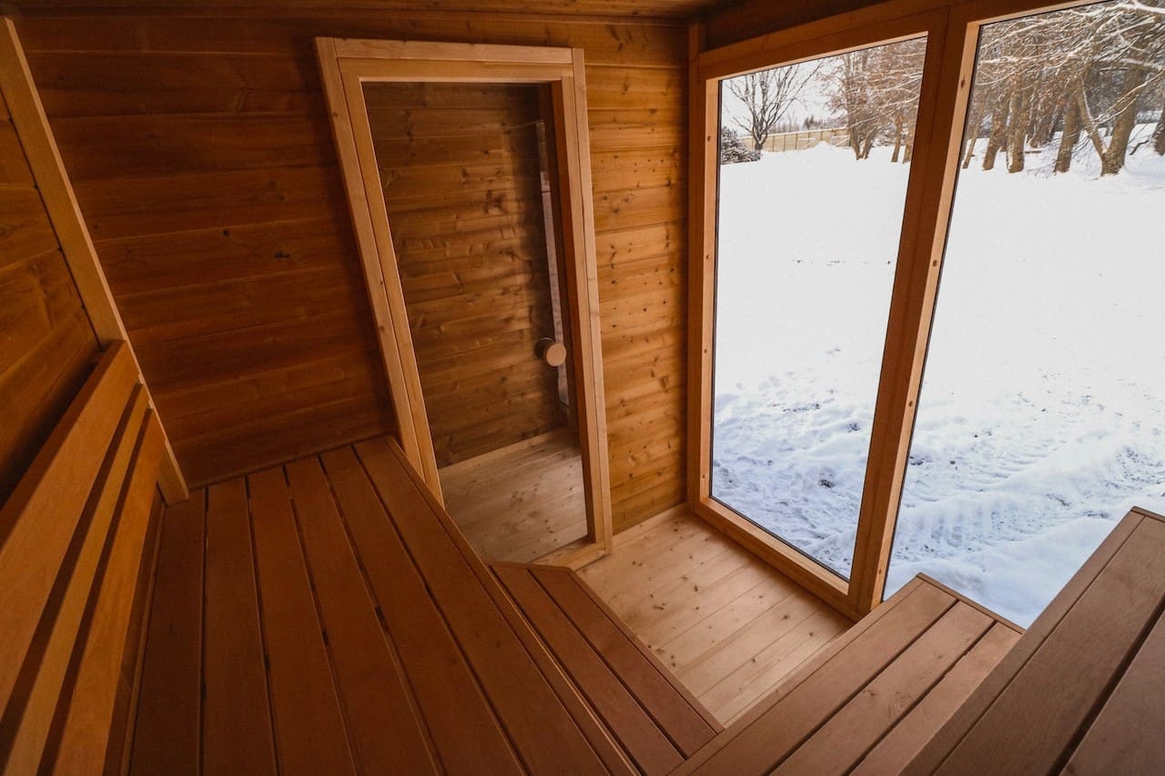 Leil® Patio M 5 Person Outdoor Sauna with Changing Room - Image 23
