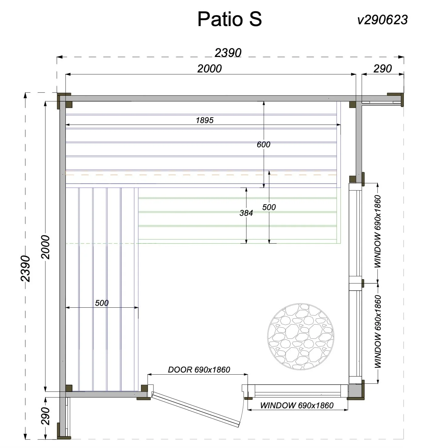 Leil® Patio S 4-5 Person Outdoor Sauna - Image 16