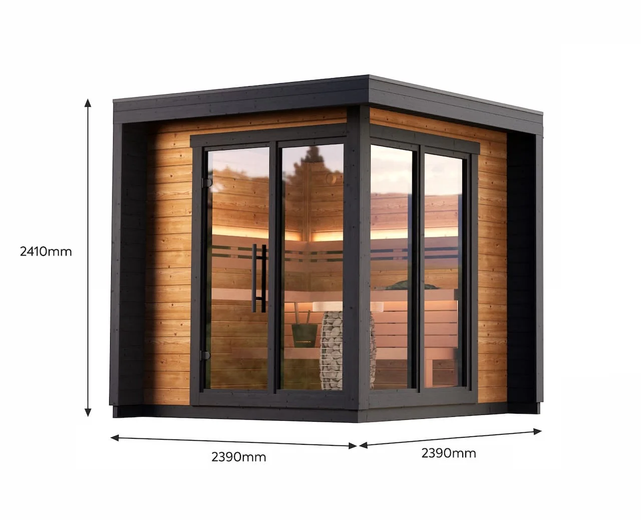 Leil® Patio S 4-5 Person Outdoor Sauna - Image 3