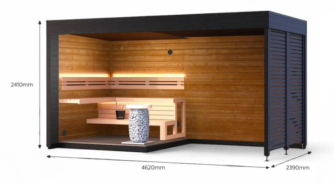 Leil® Patio S Plus 4 Person Outdoor Sauna - Image 3