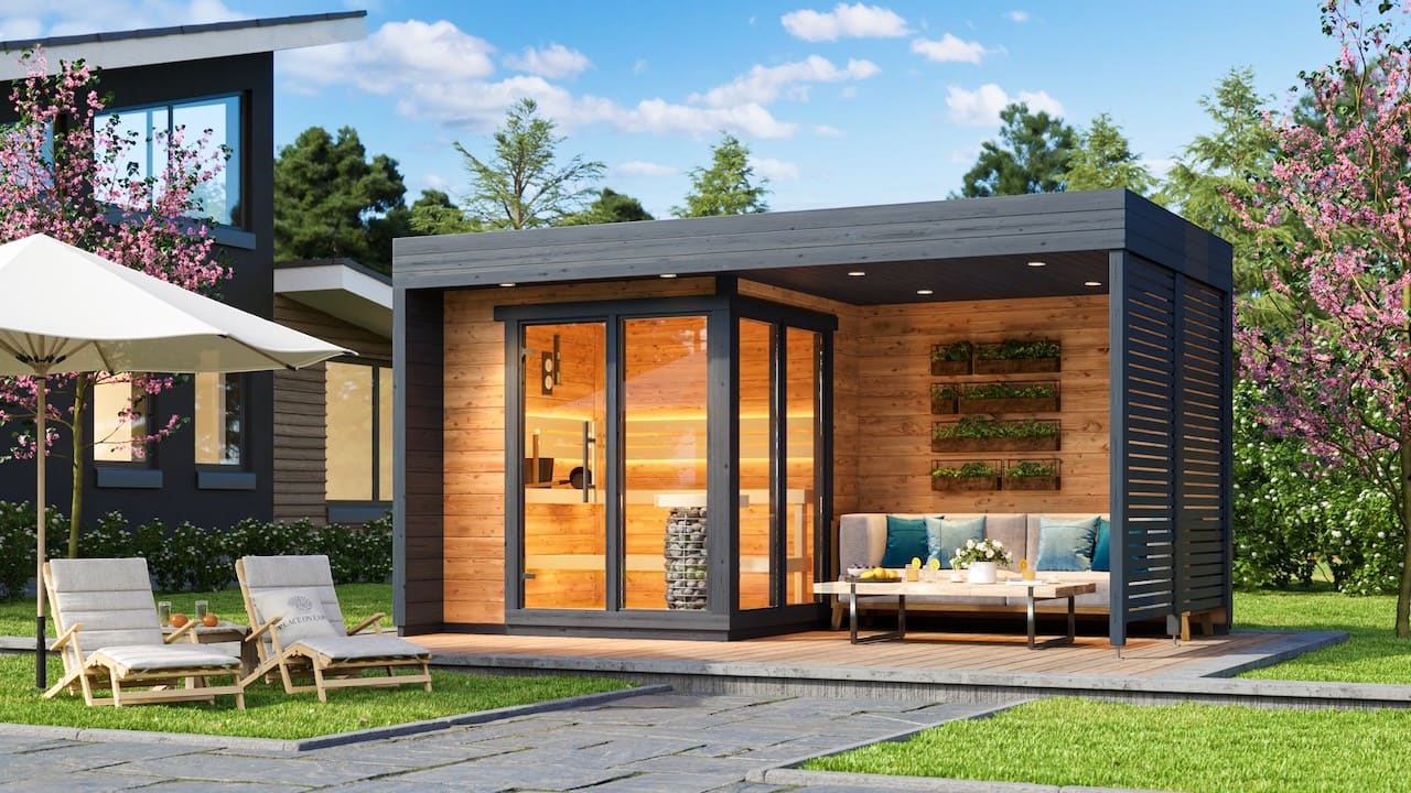 Leil® Patio S Plus 4 Person Outdoor Sauna - Image 6
