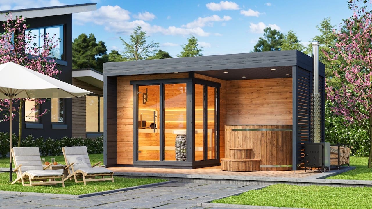 Leil® Patio S Plus 4 Person Outdoor Sauna - Image 7