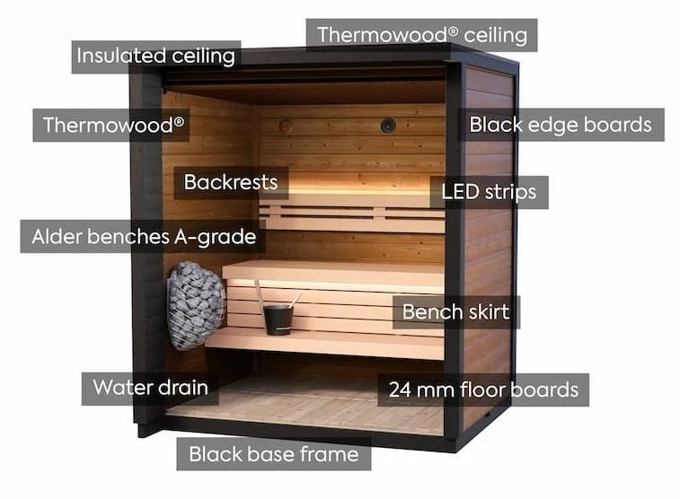 Leil® Patio XXS 3 Person Outdoor Sauna - Image 4