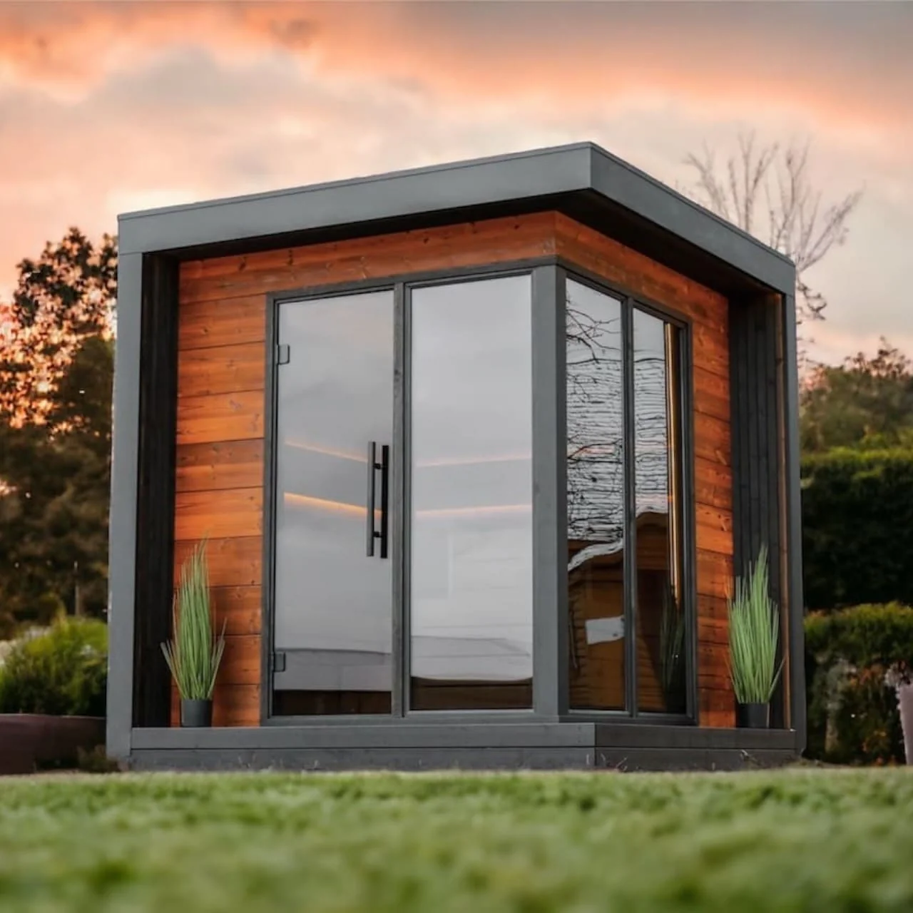 Leil® Primo Corner 4 Person Outdoor Sauna - Image 12