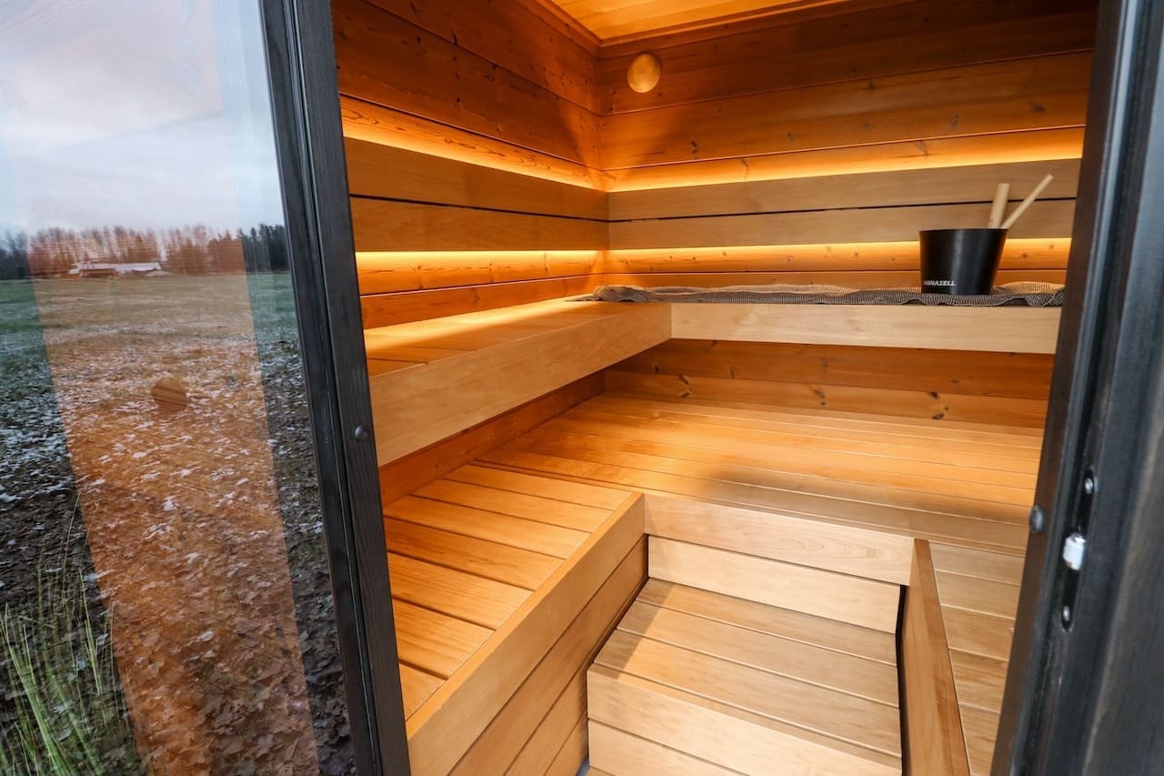 Leil® Primo Corner 4 Person Outdoor Sauna - Image 7