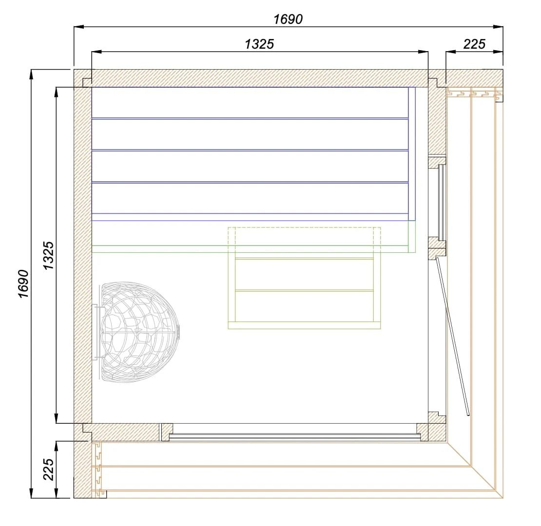 Leil® Primo Mini 2 Person Outdoor Sauna - Image 8