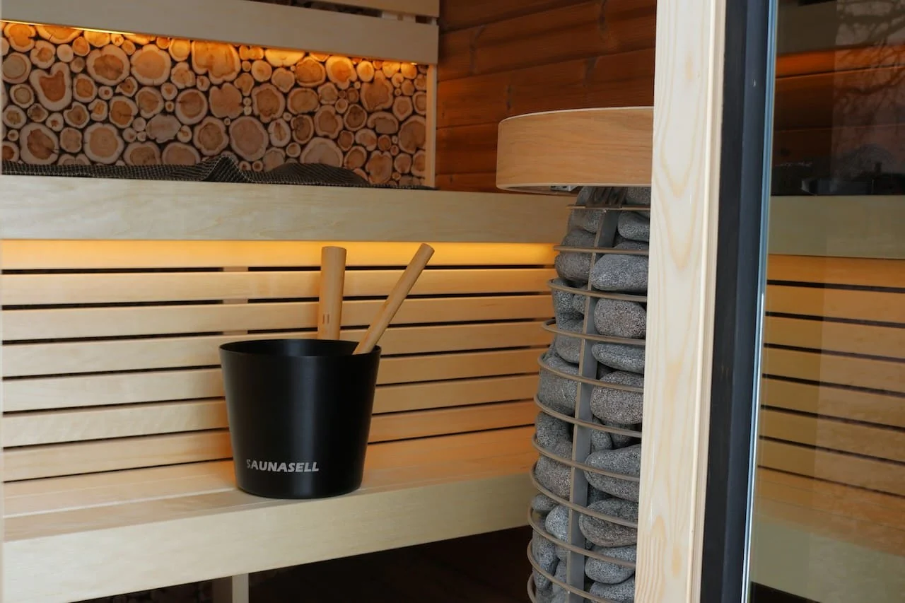 Leil® Round Cube Mini Outdoor Sauna 4-5 Person - Image 10