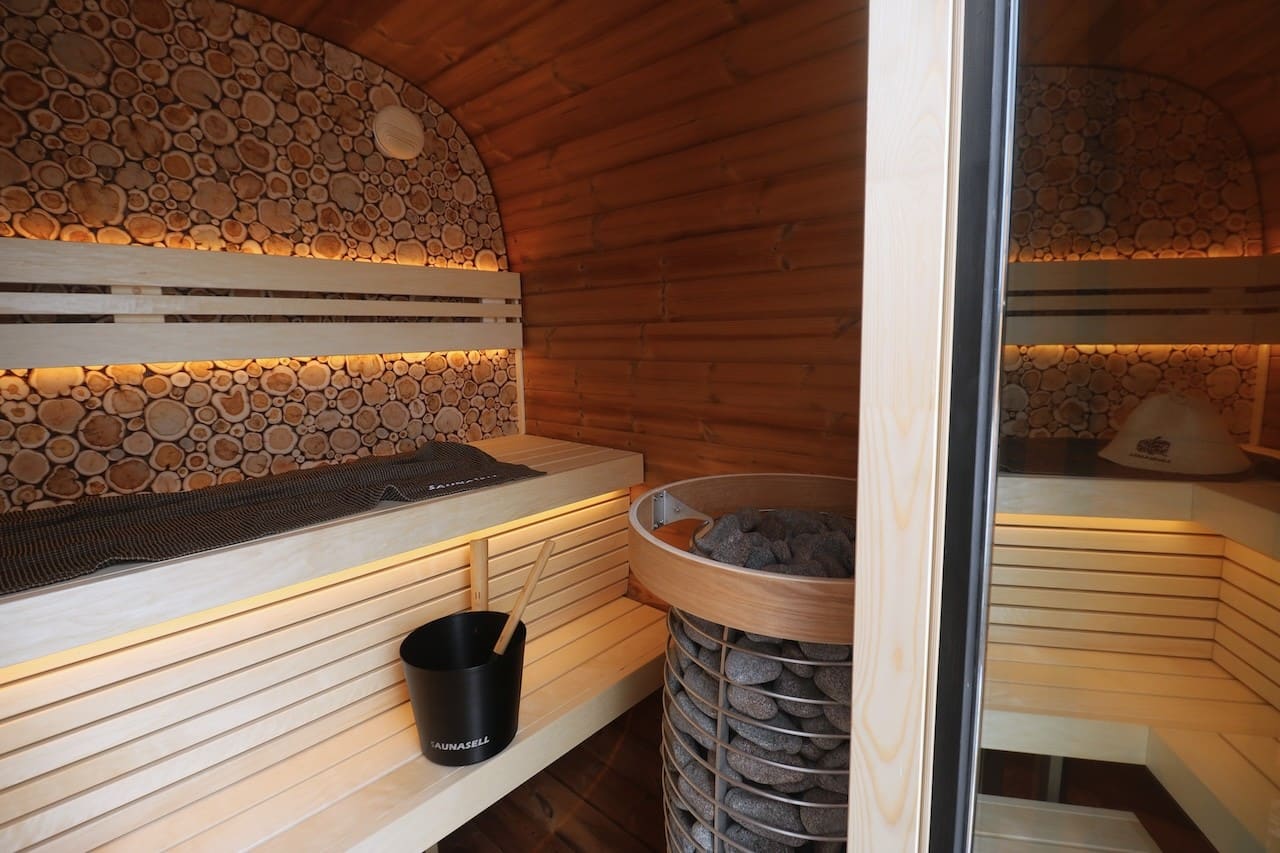 Leil® Round Cube Mini Outdoor Sauna 4-5 Person - Image 11