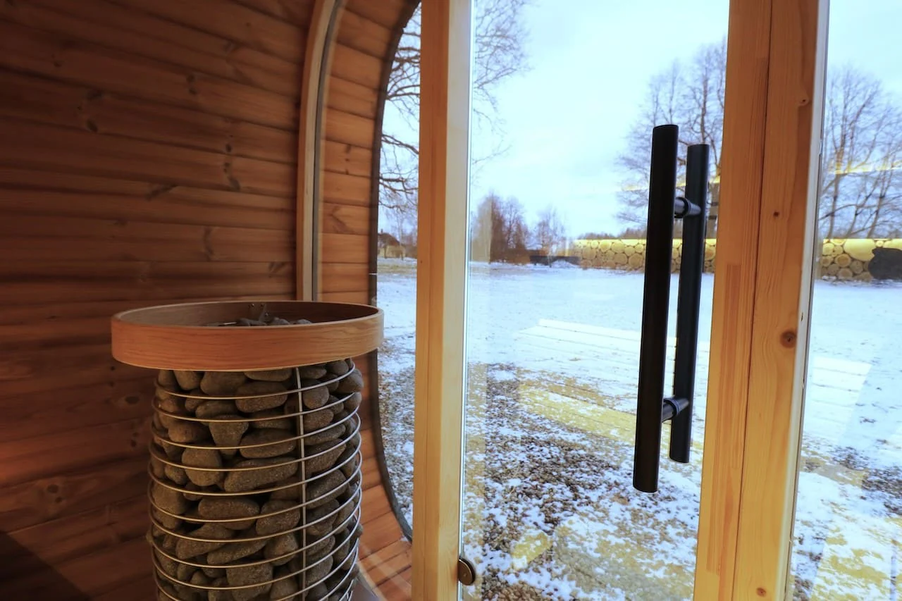 Leil® Round Cube Mini Outdoor Sauna 4-5 Person - Image 12