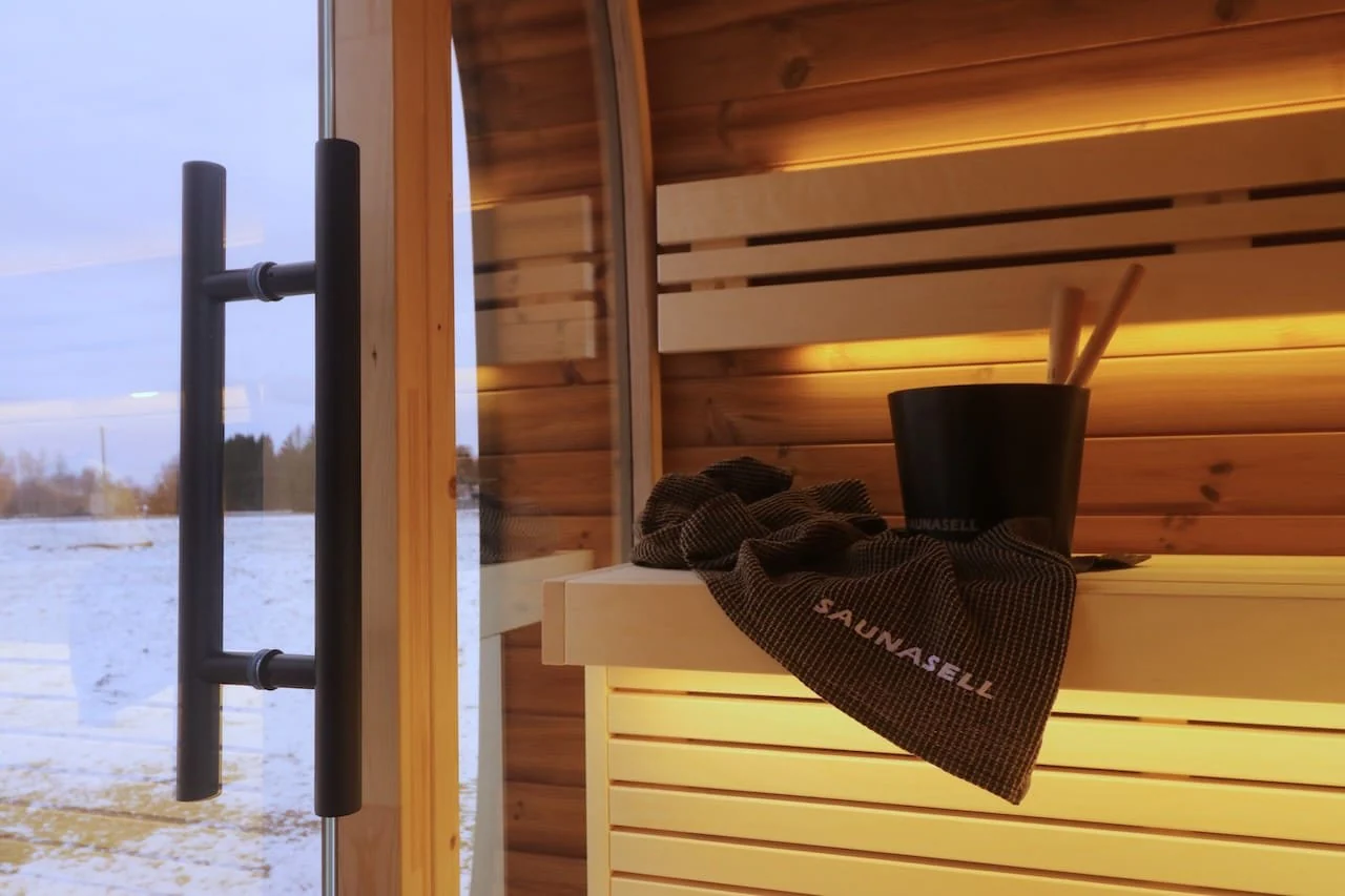 Leil® Round Cube Mini Outdoor Sauna 4-5 Person - Image 13
