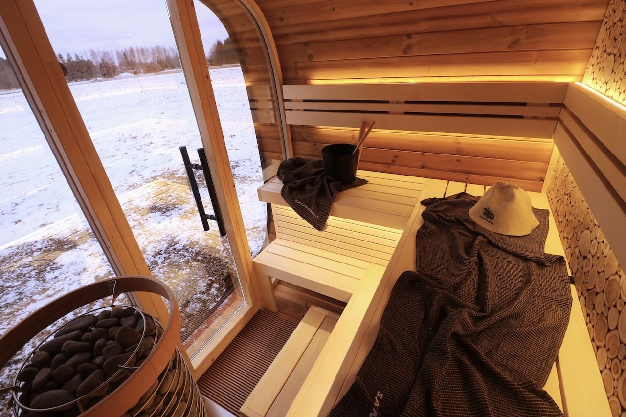 Leil® Round Cube Mini Outdoor Sauna 4-5 Person - Image 14
