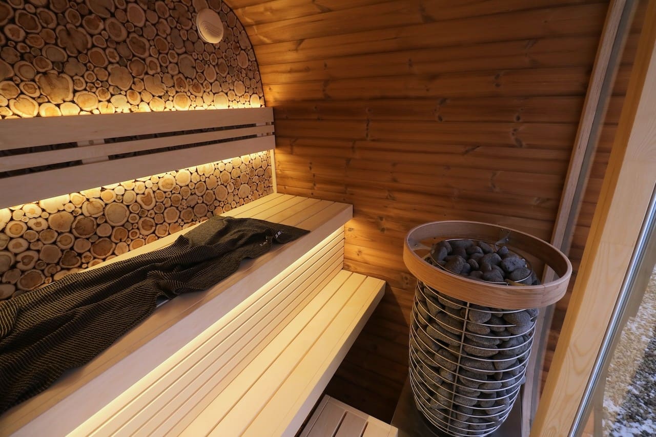 Leil® Round Cube Mini Outdoor Sauna 4-5 Person - Image 15