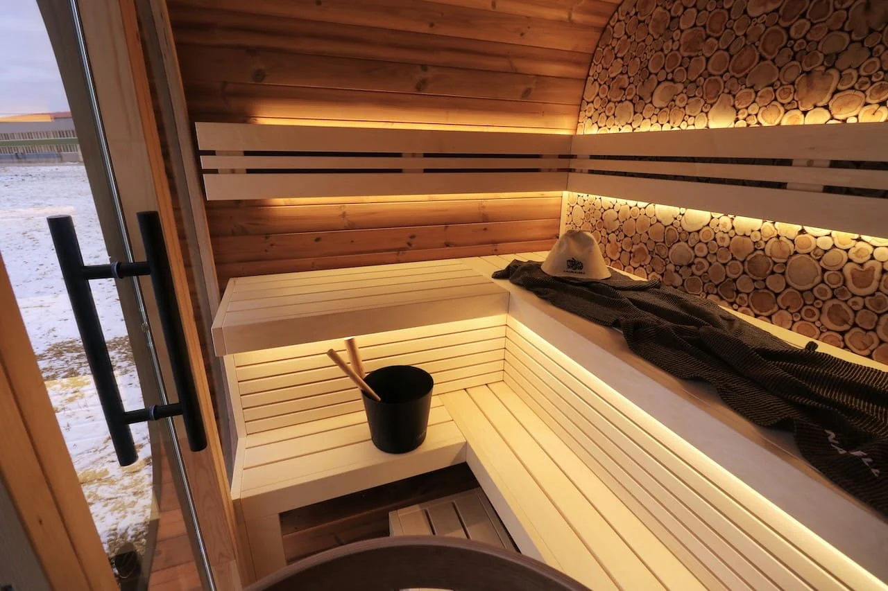 Leil® Round Cube Mini Outdoor Sauna 4-5 Person - Image 16