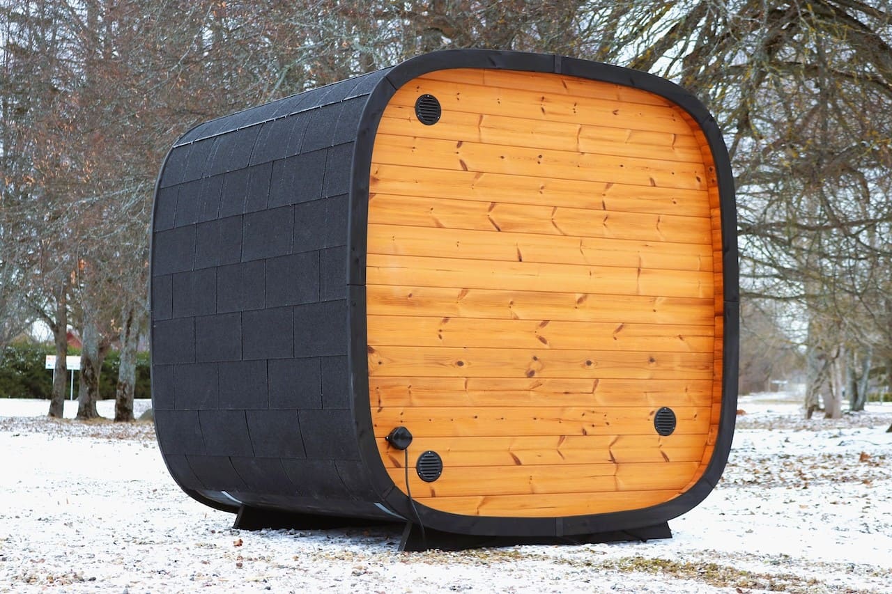 Leil® Round Cube Mini Outdoor Sauna 4-5 Person - Image 5