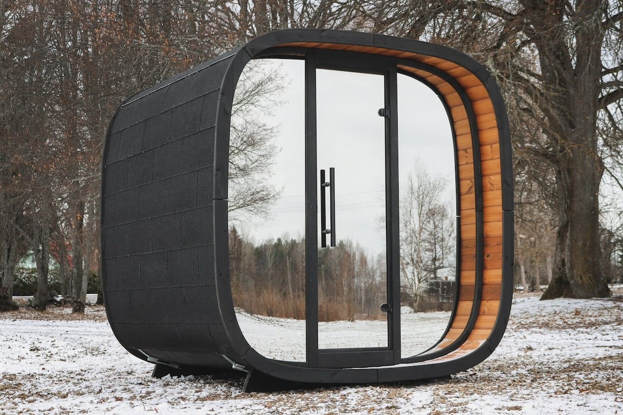 Leil® Round Cube Mini Outdoor Sauna 4-5 Person - Image 6