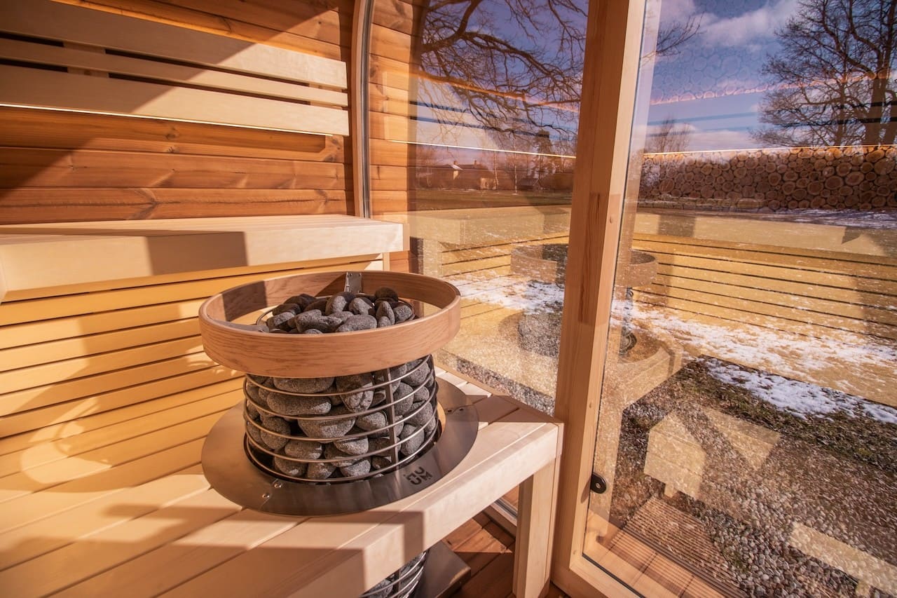 Leil® Round Cube Relax Outdoor Sauna 6 Person - Image 4