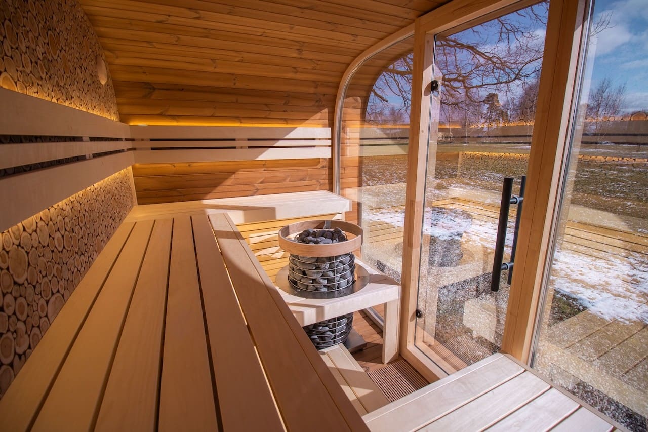 Leil® Round Cube Relax Outdoor Sauna 6 Person - Image 7