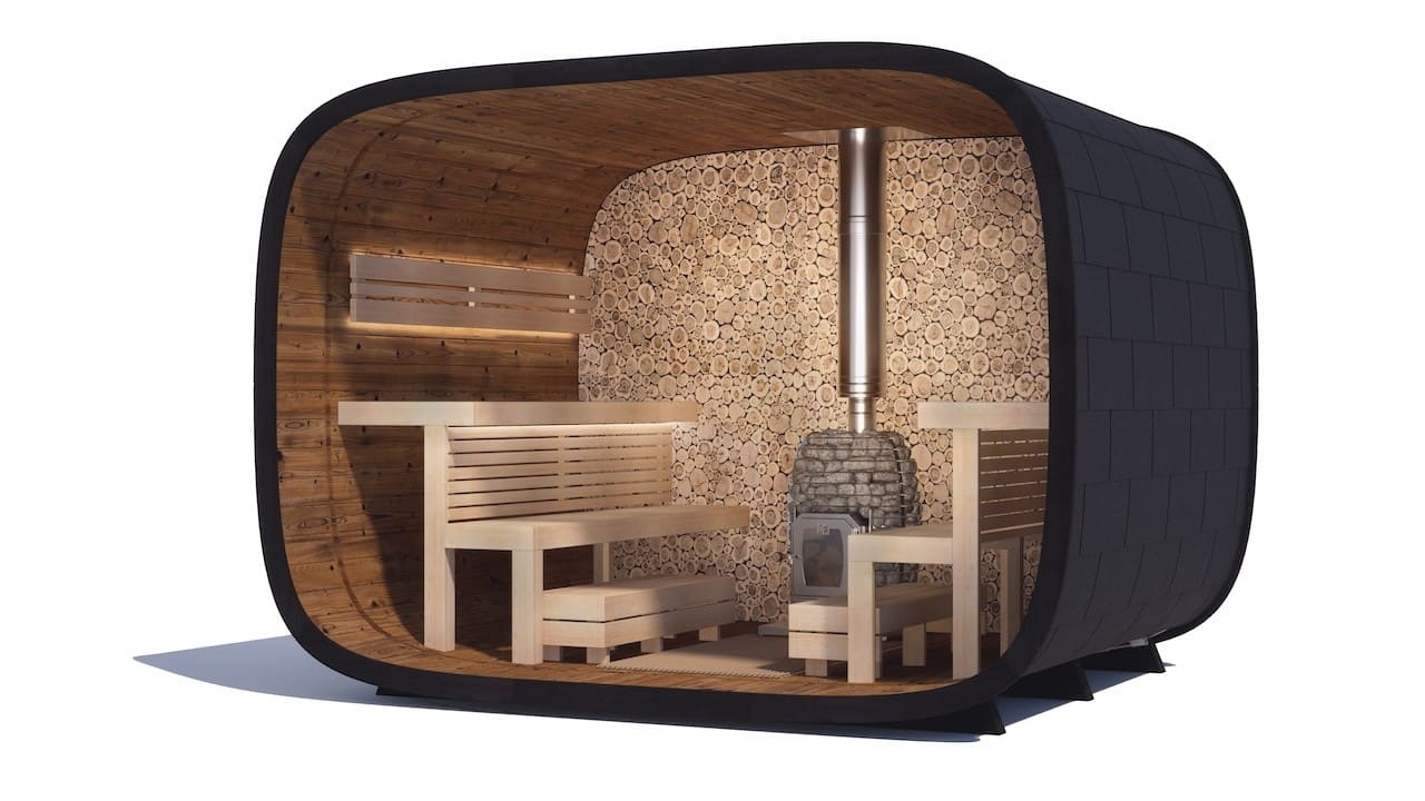 Leil® Round Cube Single Outdoor Sauna 6-8 Person - Image 12