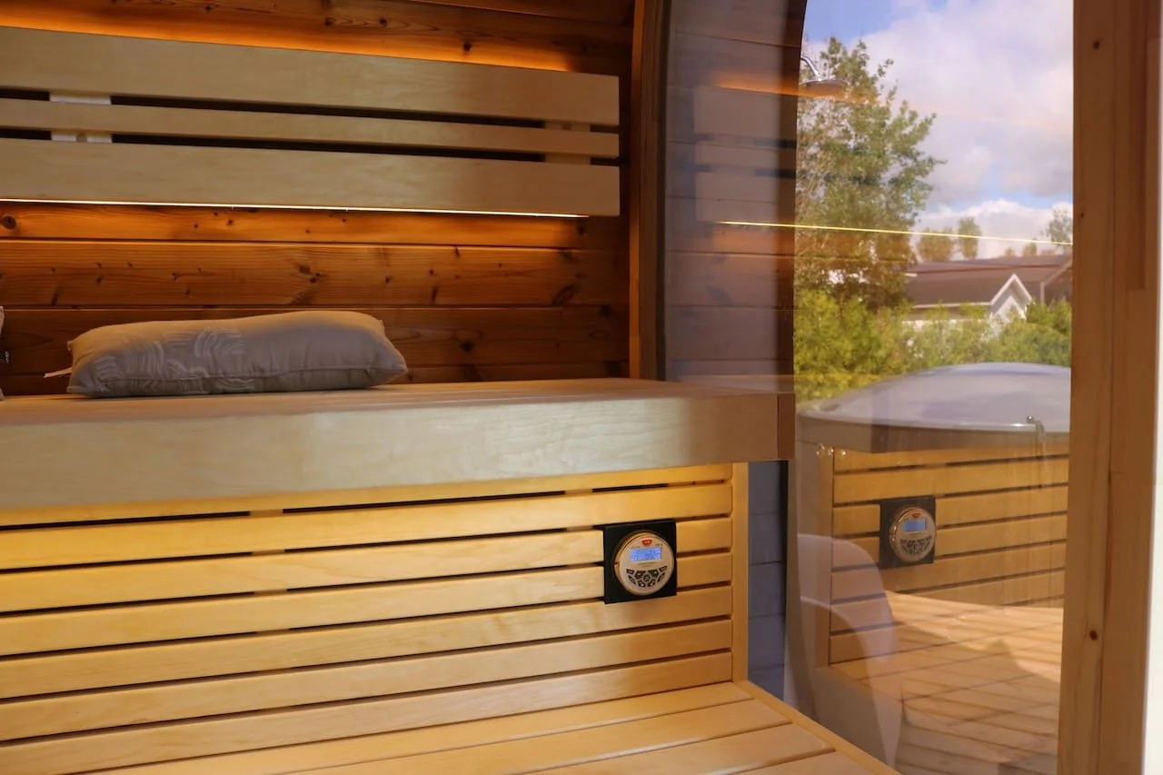 Leil® Round Cube Single Outdoor Sauna 6-8 Person - Image 15