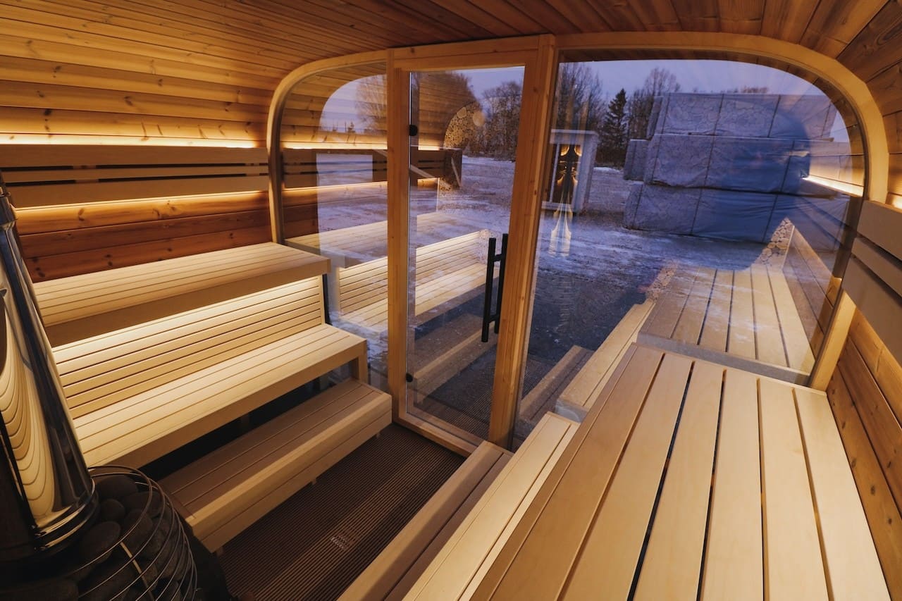 Leil® Round Cube Single Outdoor Sauna 6-8 Person - Image 21