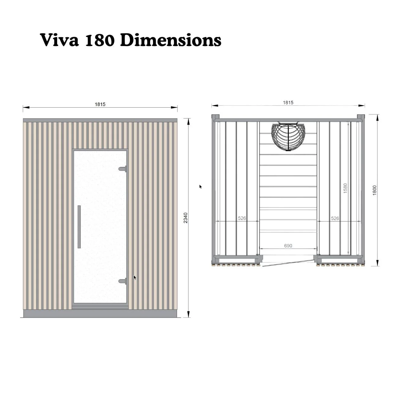 Leil® Viva 180 4-6 Person Outdoor Sauna - Image 8