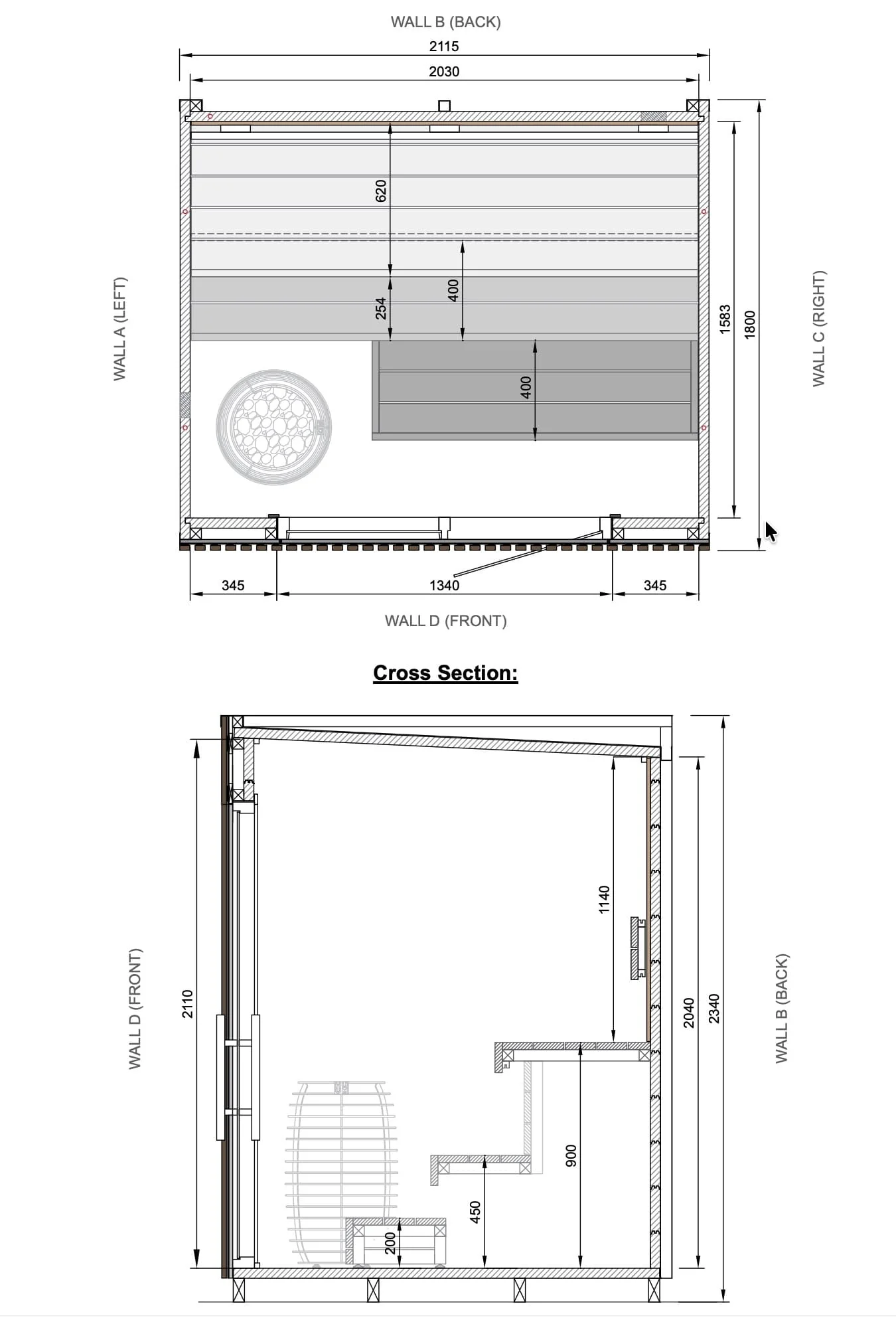 Leil® Viva 210 3-4 Person Outdoor Sauna - Image 16