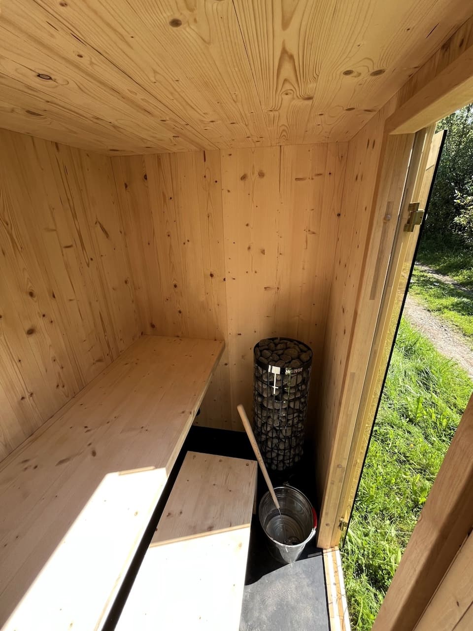 Modus Outdoor Sauna 3-4 Person with Harvia Cilindro PC70 Heater and Stones - Kit - Image 13