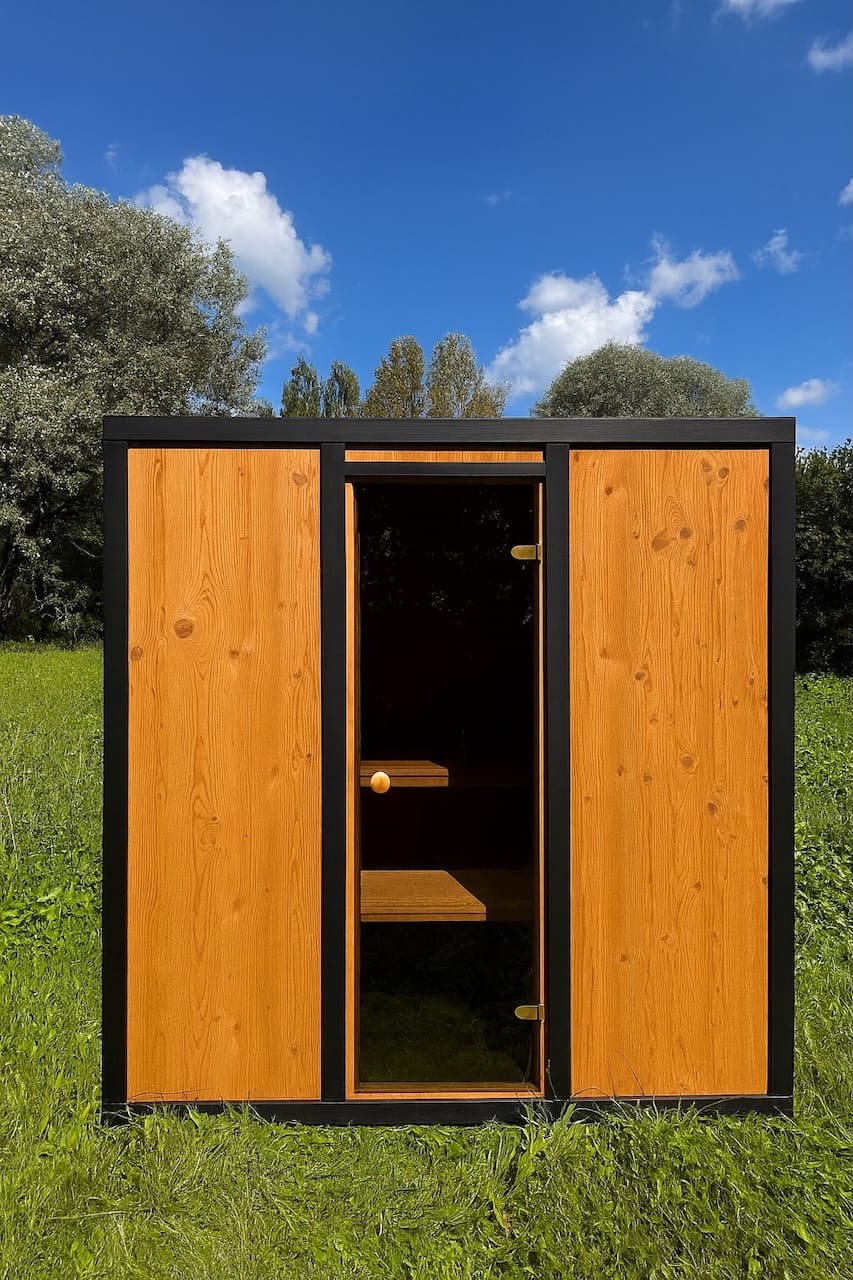 Modus Outdoor Sauna 3-4 Person with Harvia Cilindro PC70 Heater and Stones - Kit - Image 23