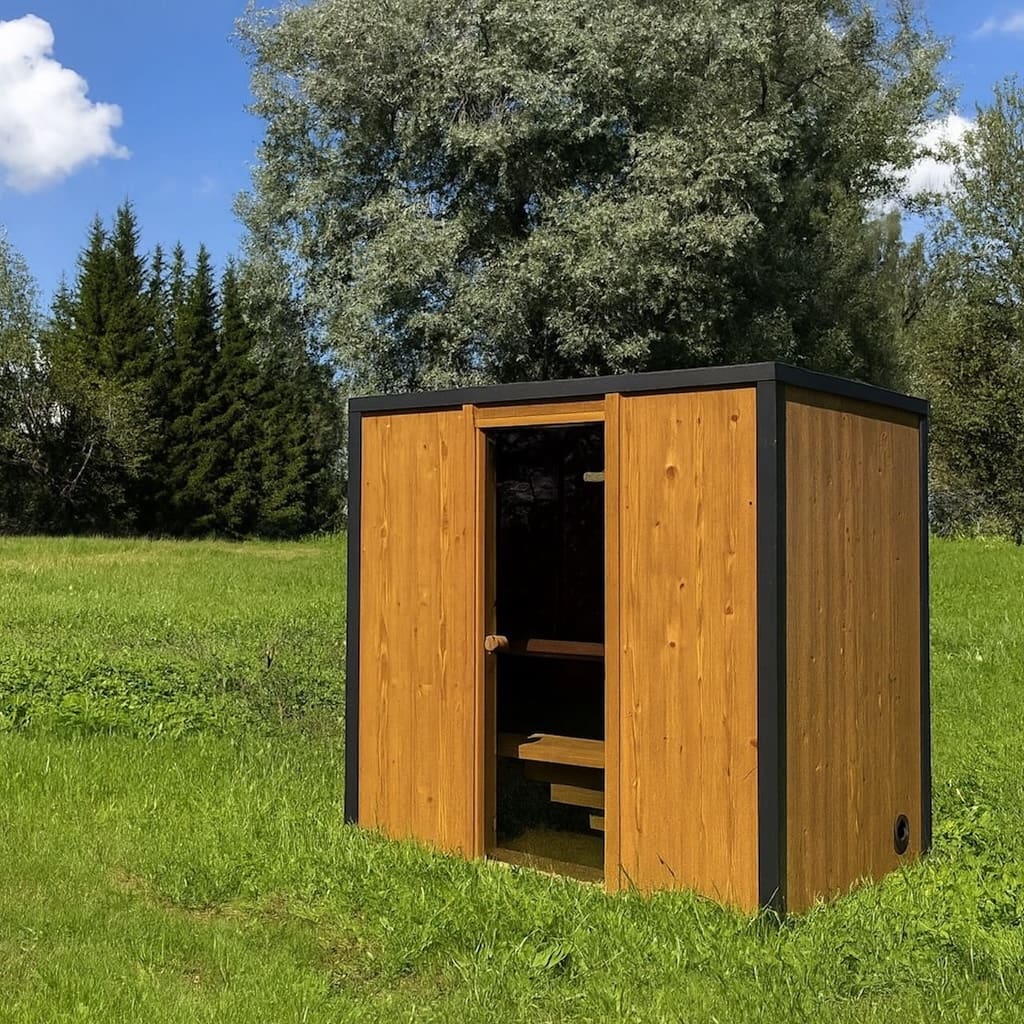 Modus Outdoor Sauna 3-4 Person with Harvia Cilindro PC70 Heater and Stones - Kit - Image 24