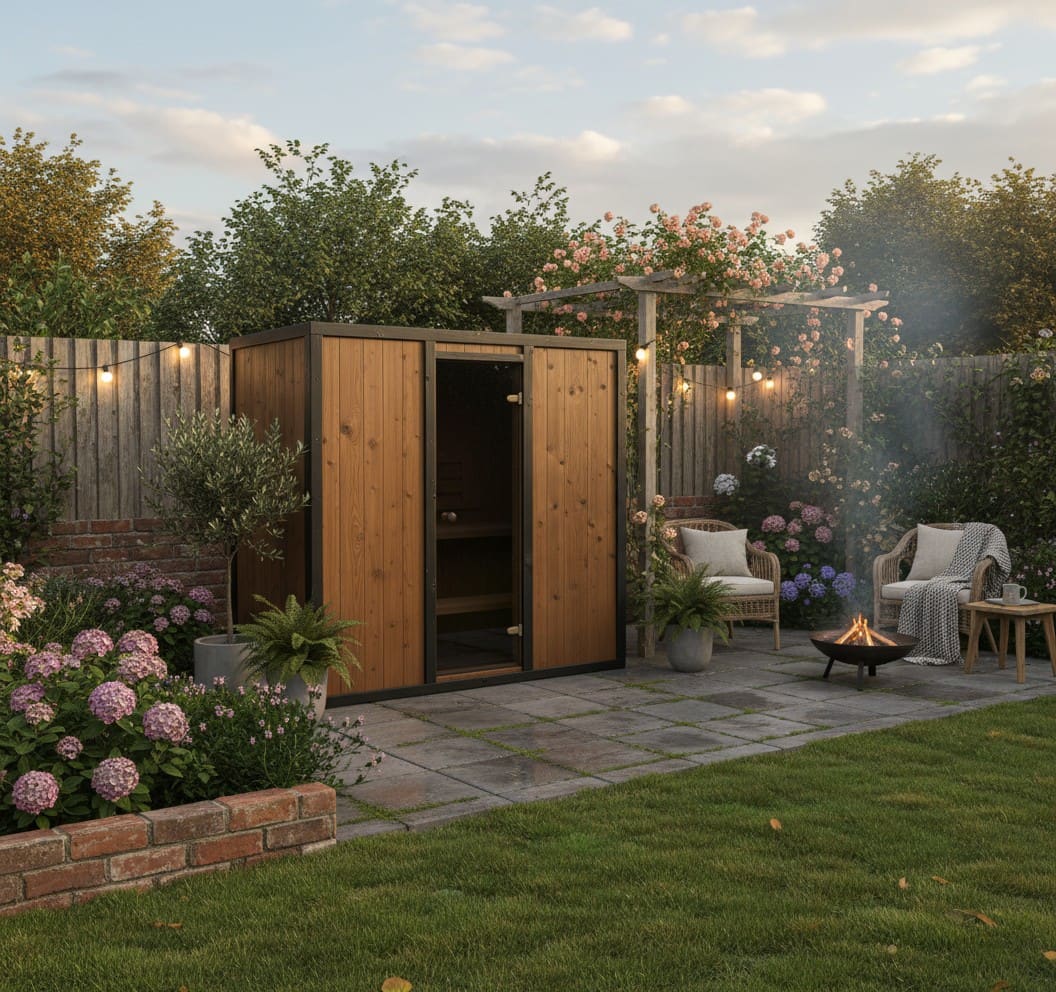 Modus Outdoor Sauna 3-4 Person with Harvia Cilindro PC70 Heater and Stones - Kit - Image 7