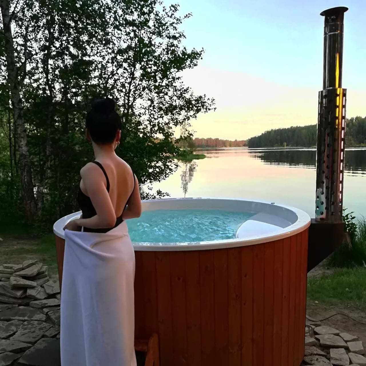 Polar Spa Elite 220 Wood Fired Hot Tub with 35kW Stove (6-8 Person) - Image 11