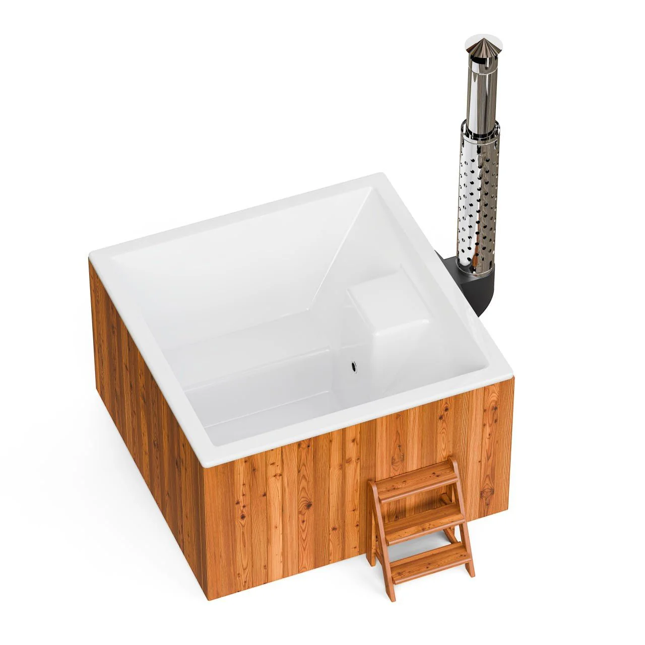 Polar Spa Elite Quattro 180 Wood Fired Hot Tub with 35kW Stove (2-4 Person) - Image 7