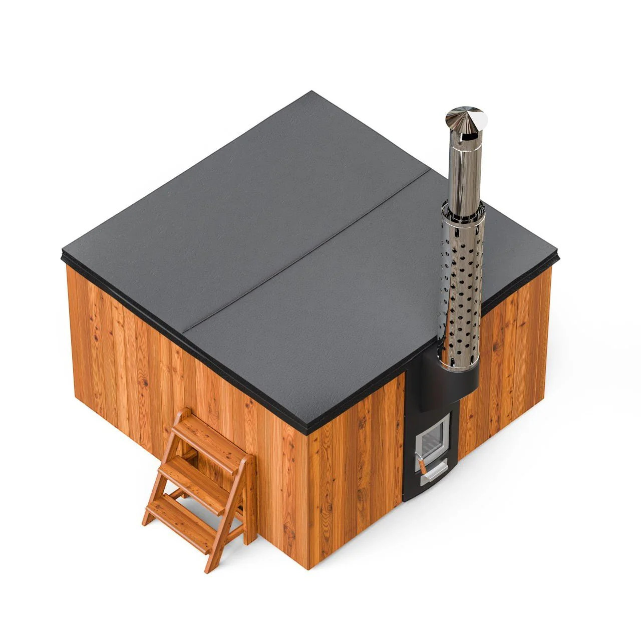 Polar Spa Elite Quattro 180 Wood Fired Hot Tub with 35kW Stove (2-4 Person) - Image 9