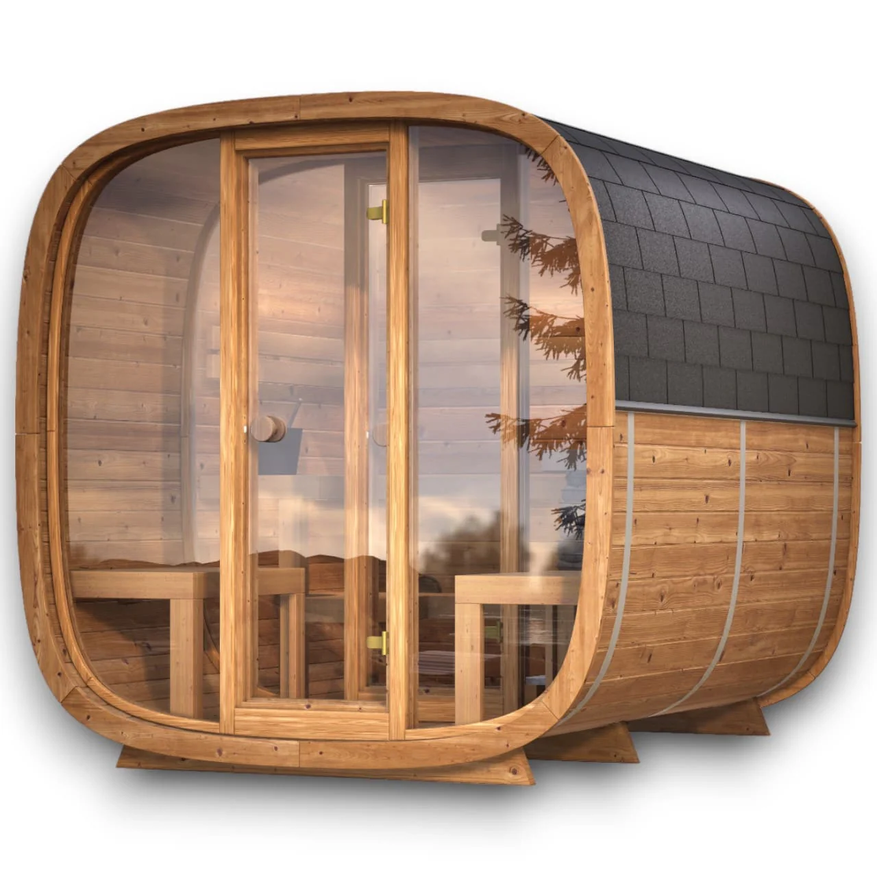Leil® Dice Dual 4 Person Sauna with Changing Room - Image 11