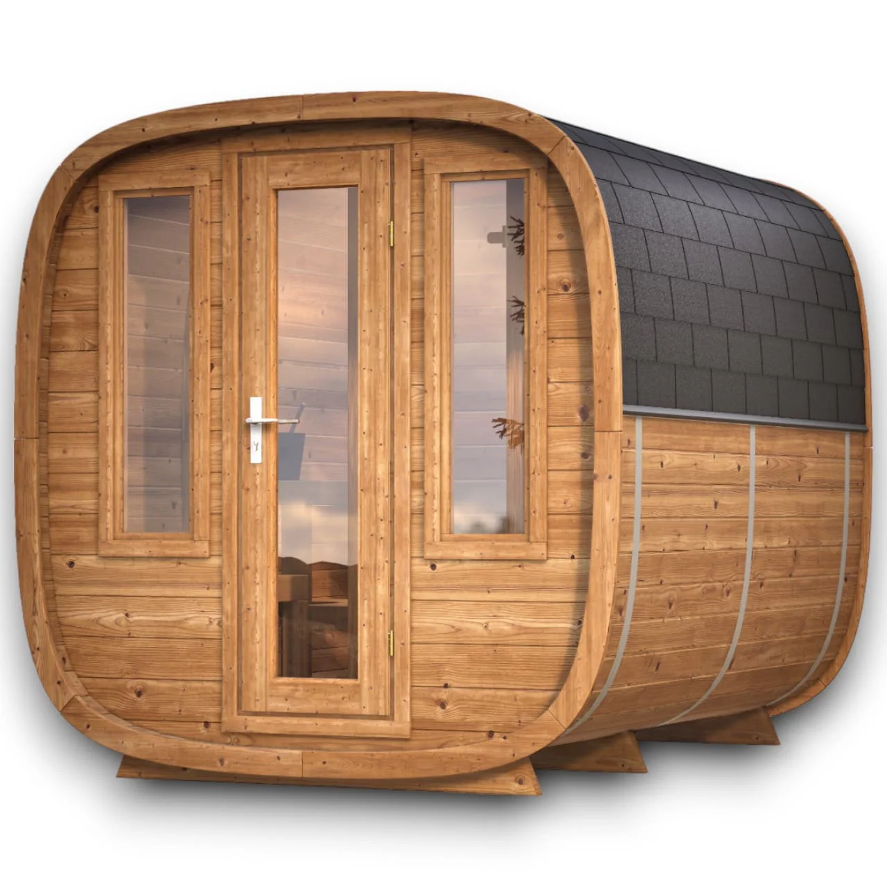 Leil® Dice Dual 4 Person Sauna with Changing Room - Image 12
