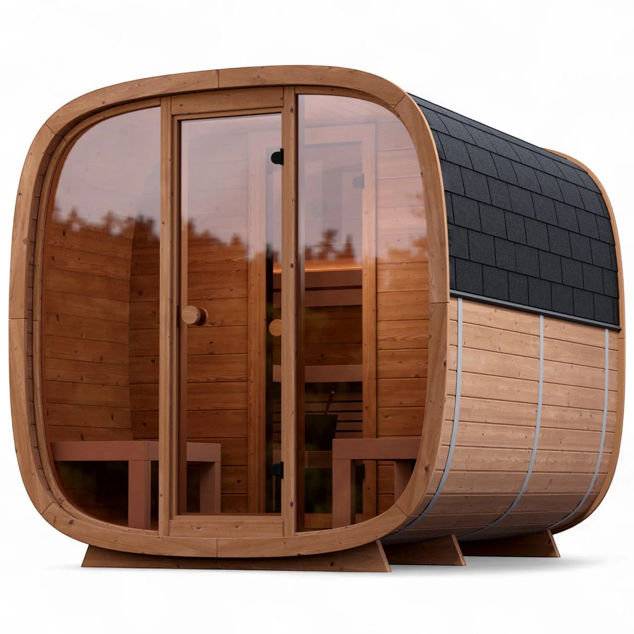 Leil® Dice Dual 4 Person Sauna with Changing Room - Image 5