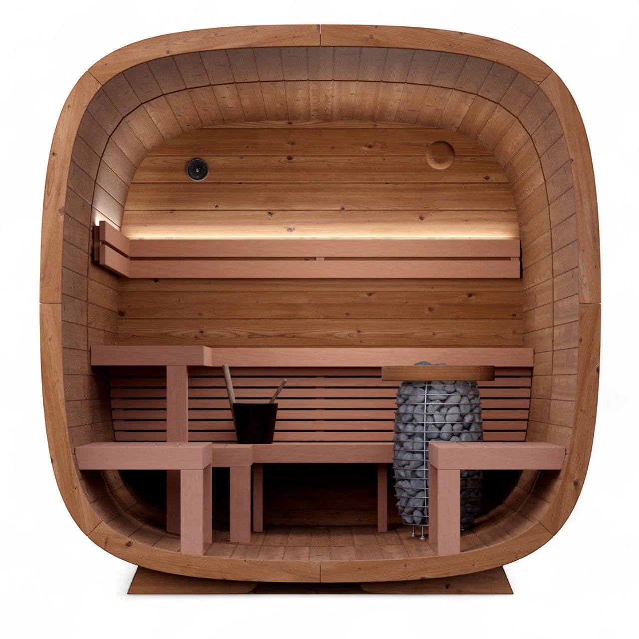 Leil® Dice Dual 4 Person Sauna with Changing Room - Image 9
