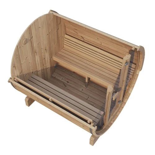 SaunaLife Model E7G Sauna Barrel Glass Front - Image 3