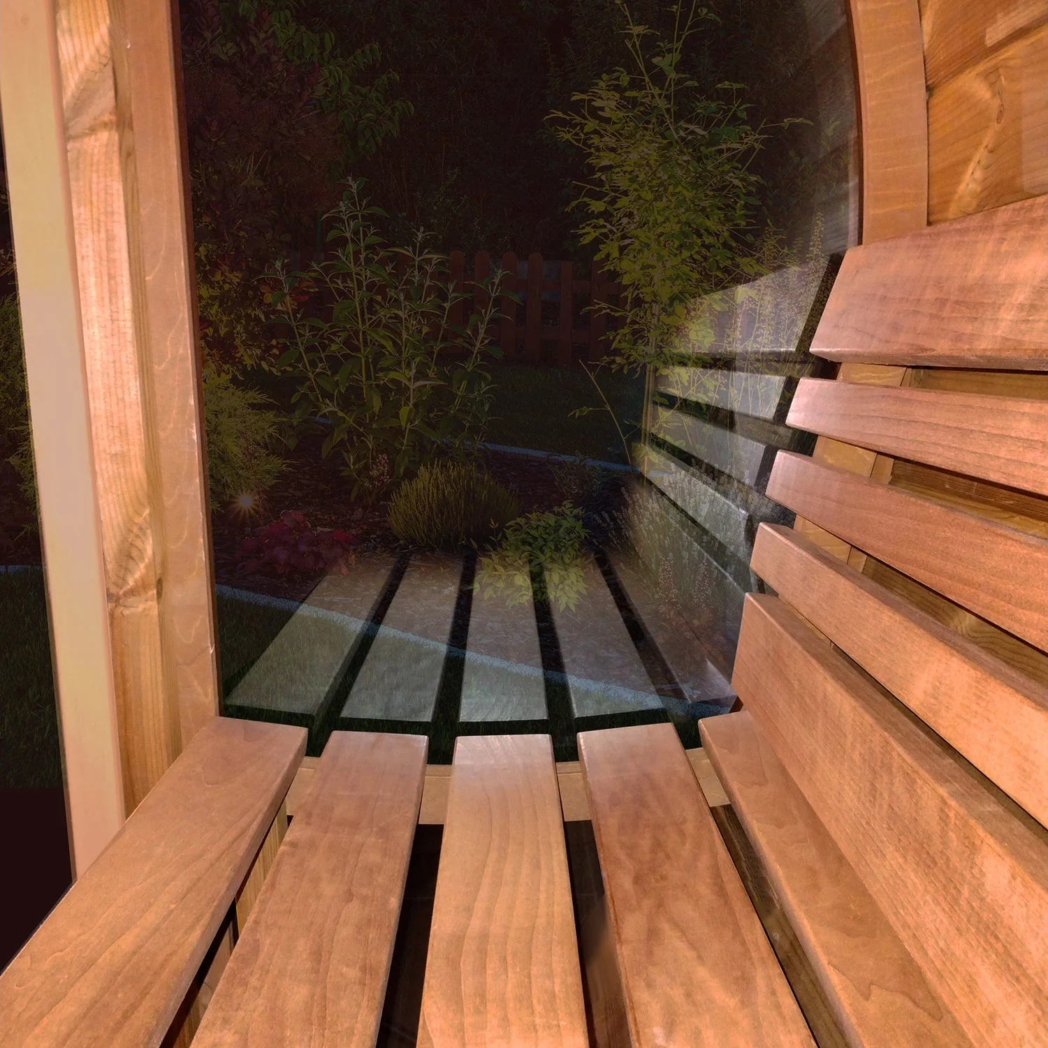 SaunaLife Model E8G Sauna Barrel Glass Front - Image 4