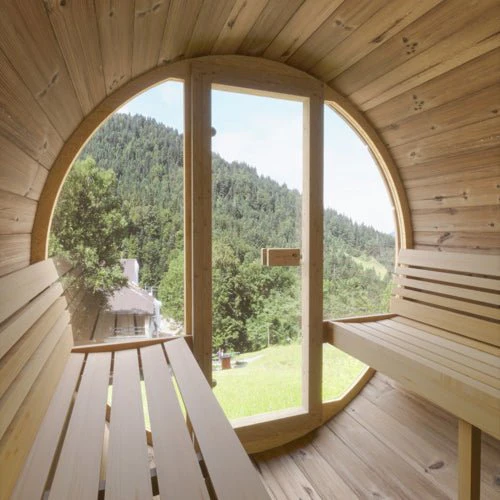 SaunaLife Model E8G Sauna Barrel Glass Front - Image 5