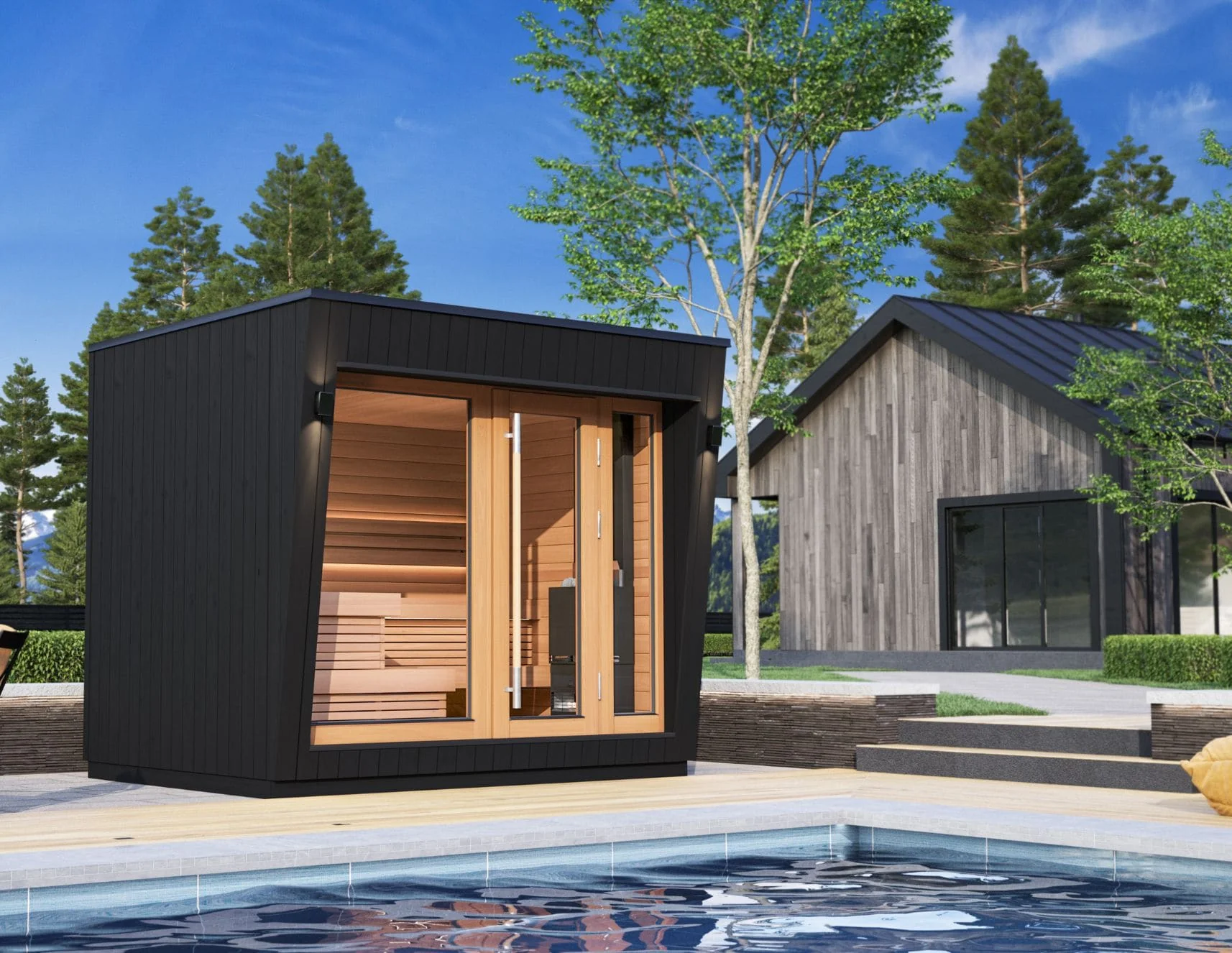 Saunum AirCube Space Outdoor Sauna 5 Seater - Image 5