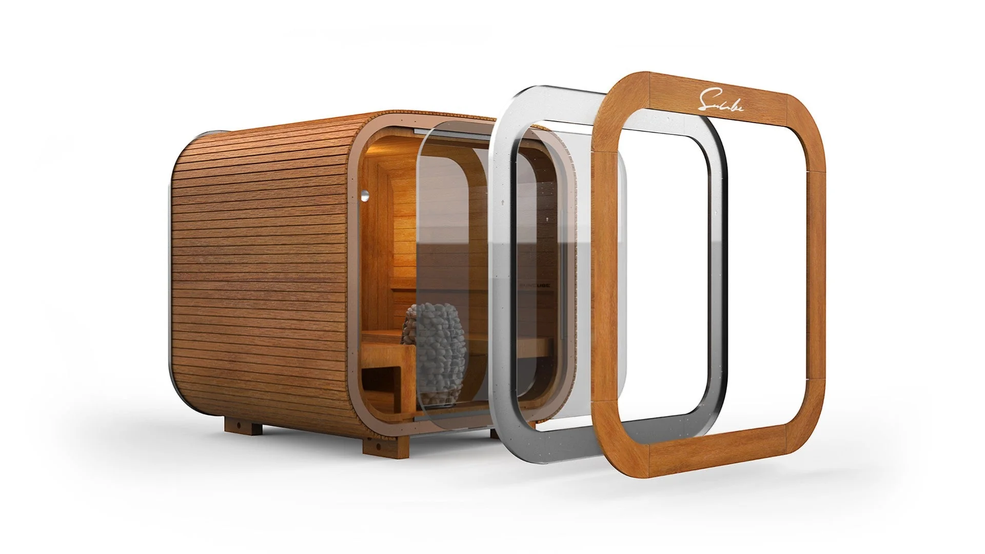 SunCube L 4-6 Person Outdoor Sauna with Changing Room - Image 12