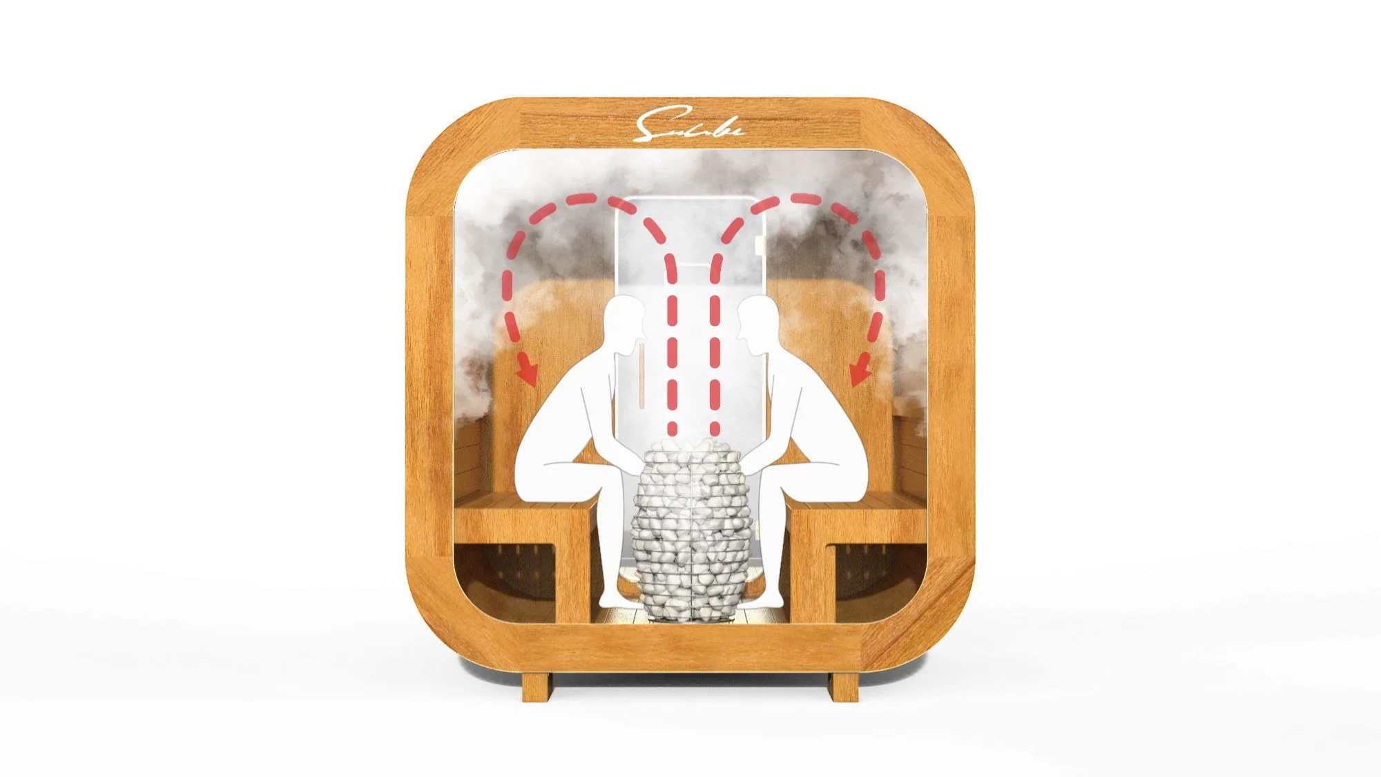 SunCube L 4-6 Person Outdoor Sauna with Changing Room - Image 13
