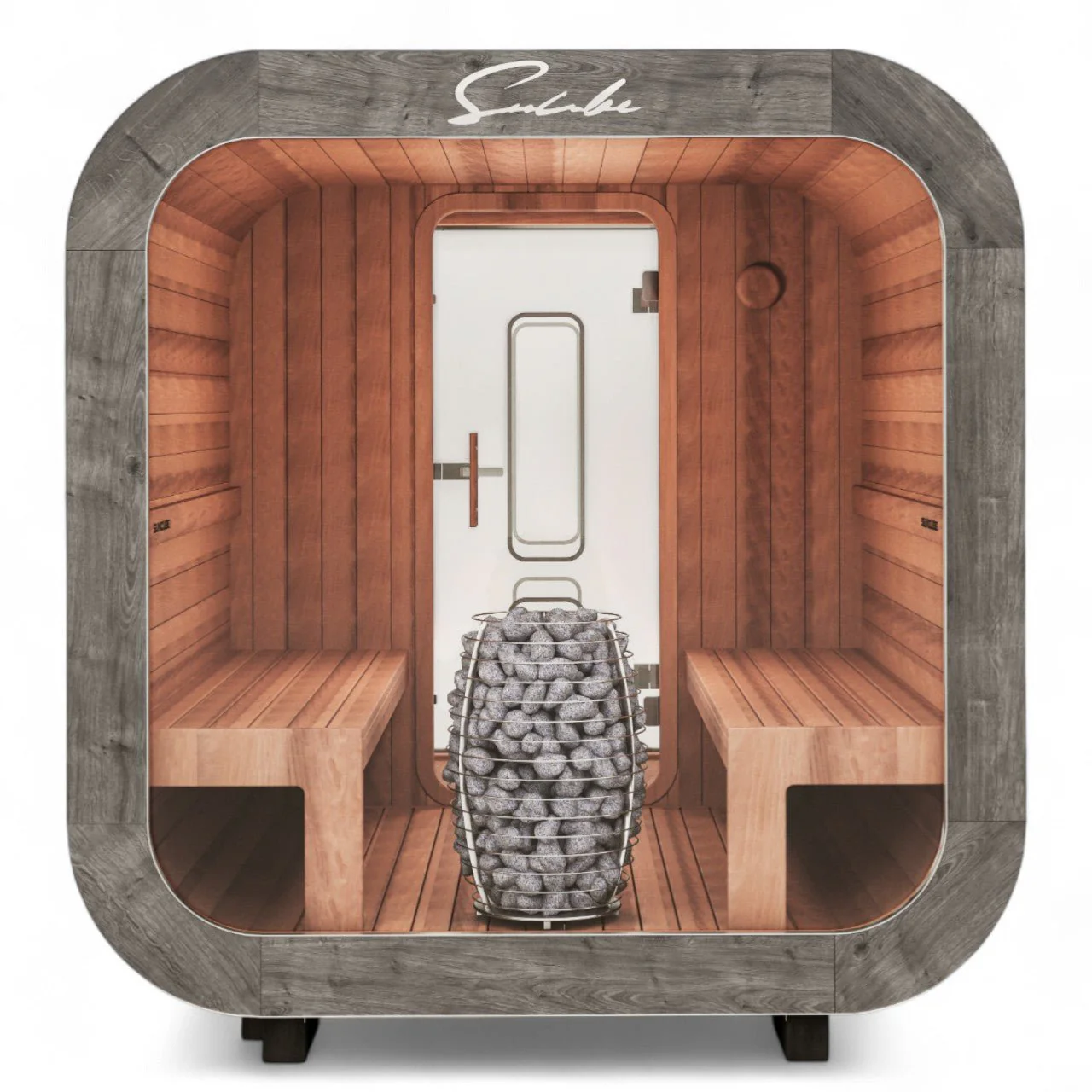 SunCube L 4-6 Person Outdoor Sauna with Changing Room - Image 3