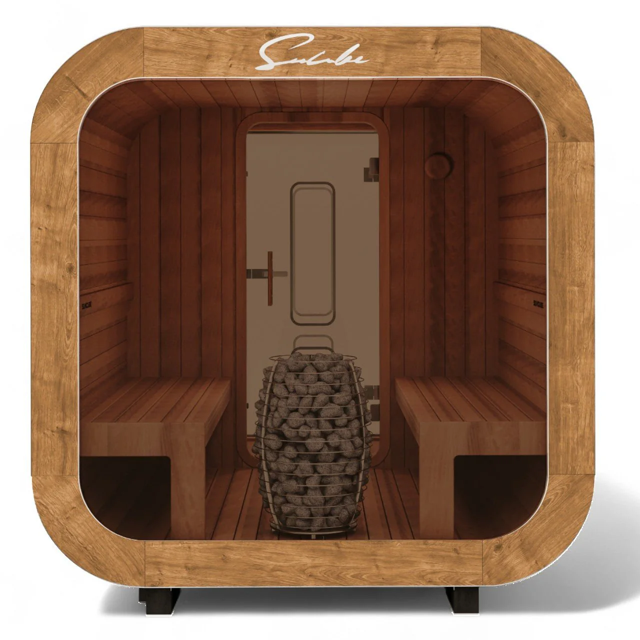 SunCube L 4-6 Person Outdoor Sauna with Changing Room - Image 7
