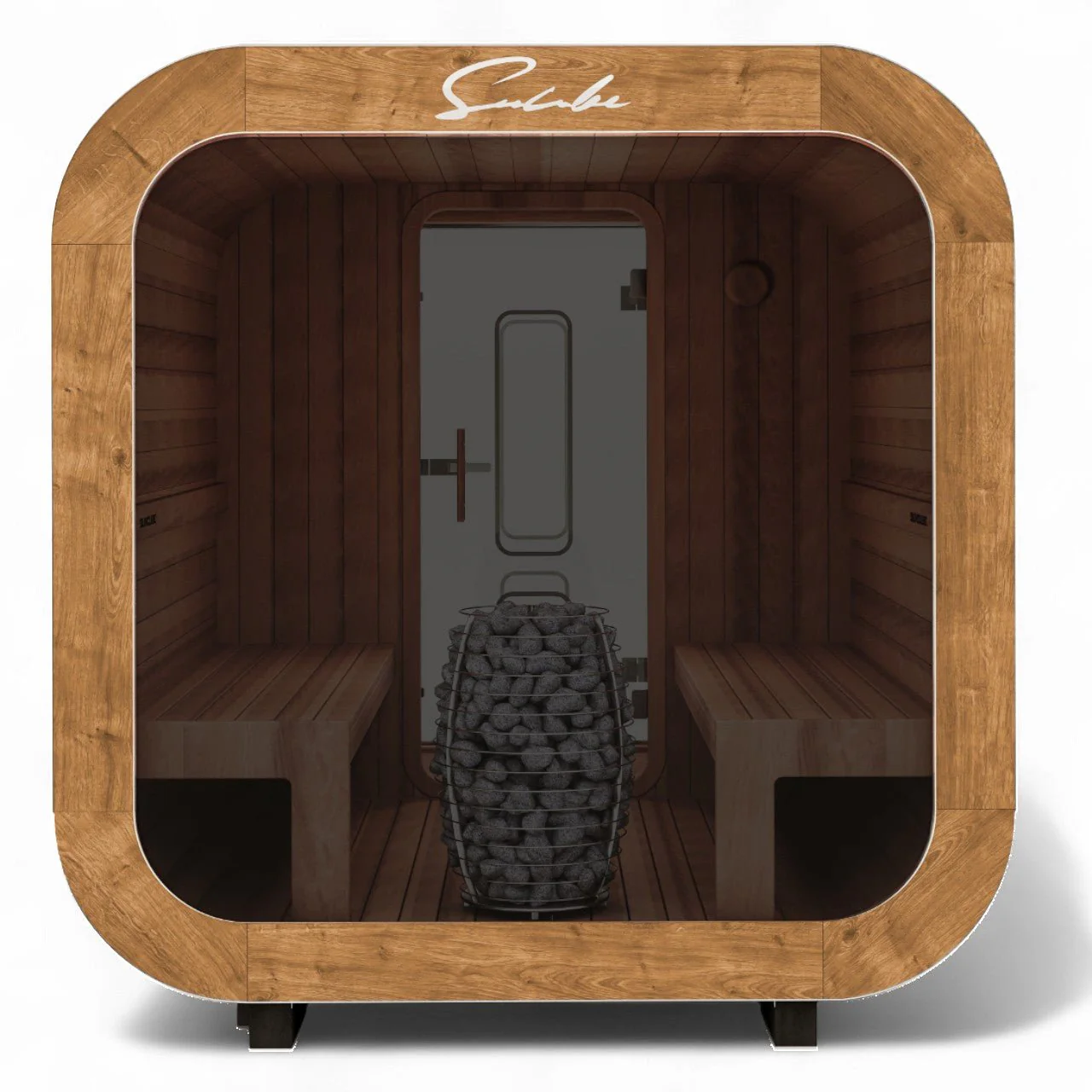 SunCube L 4-6 Person Outdoor Sauna with Changing Room - Image 8