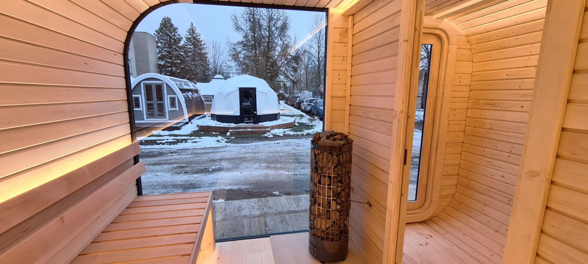 Viking Industrier Luna Outdoor Sauna With Changing Room - Image 13