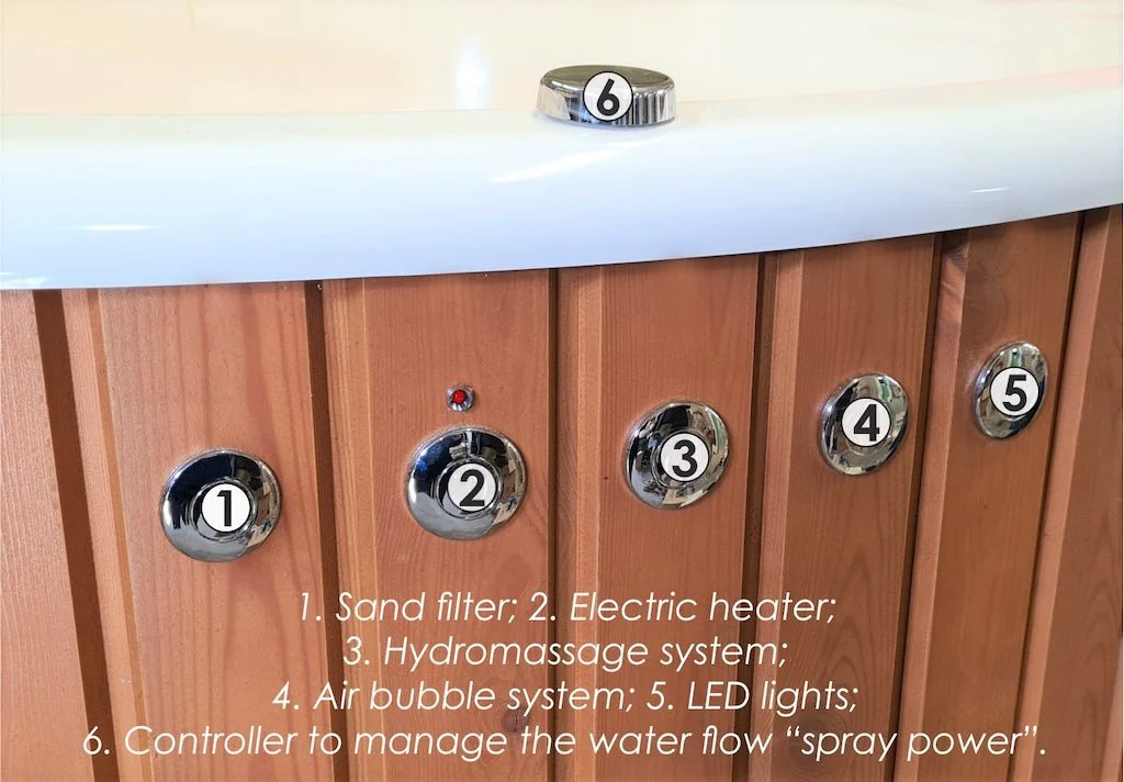 Viking Industrier Wood Burning 6 Person Hot Tub with Integrated Heater - Image 11